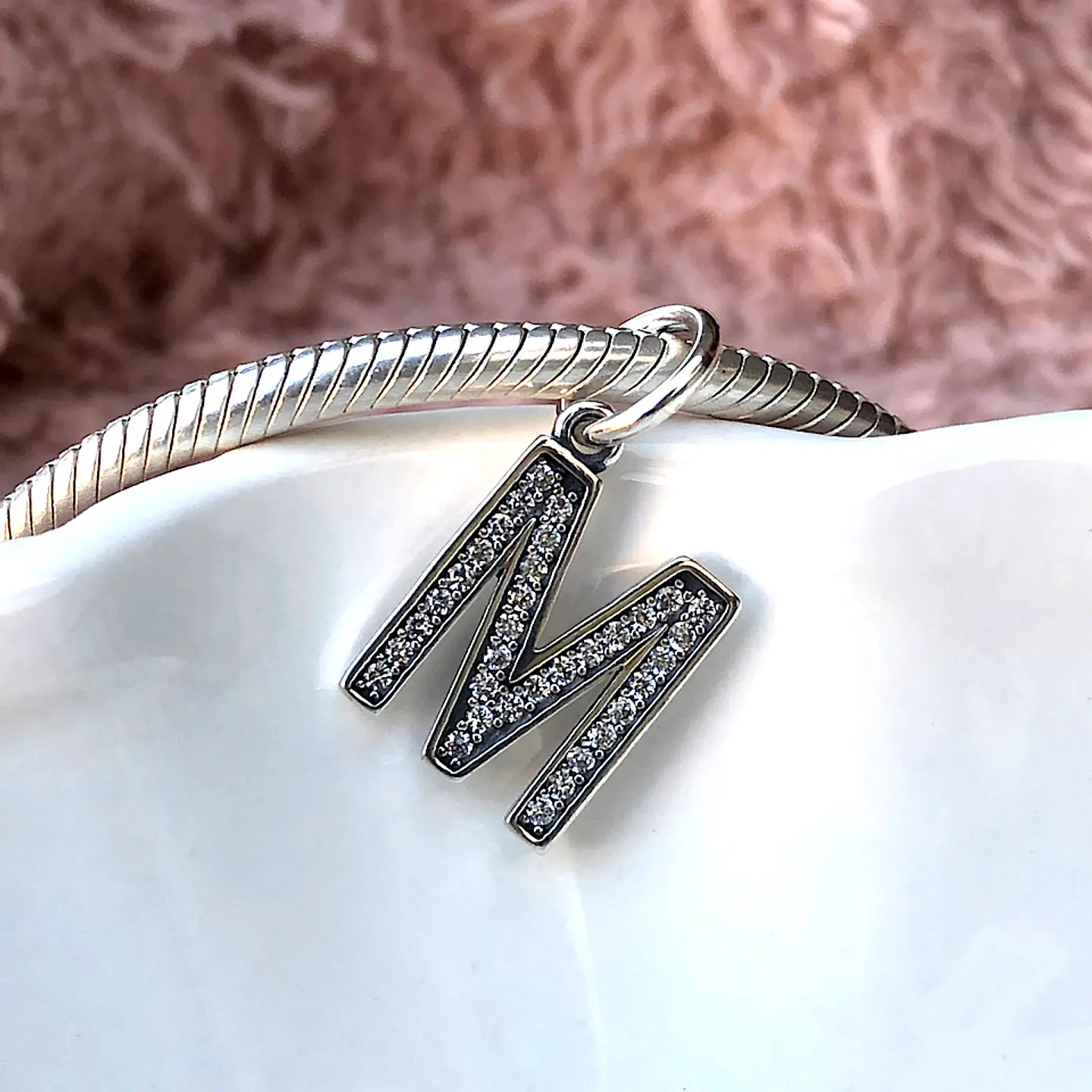 Charm Letra M Plata 925 2