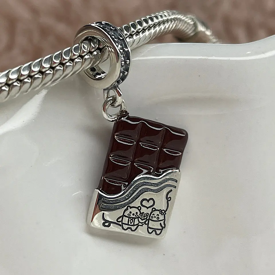 Charm Barra de Chocolate Plata 925 3