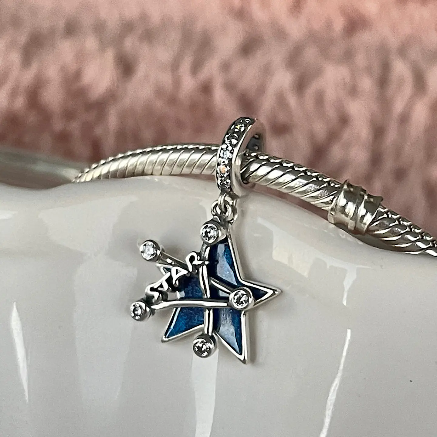 Charm Estrella Doble Plata 925 1