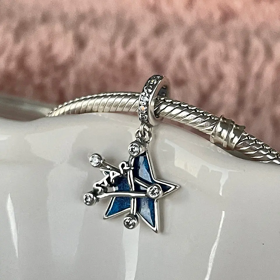 Charm Estrella Doble Plata 925 1