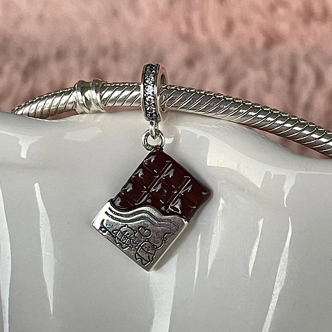 Charm Barra de Chocolate Plata 925