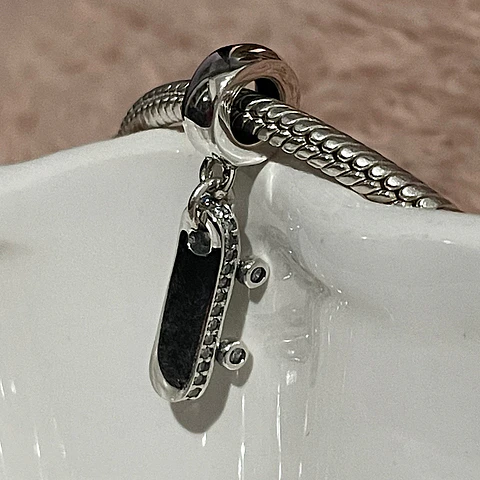 Charm Patineta colgante Plata 925