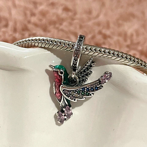 Charm Colibrí Plata 925