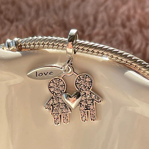 Charm Pareja Plata 925