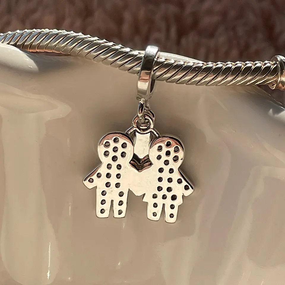 Charm Pareja Plata 925 2