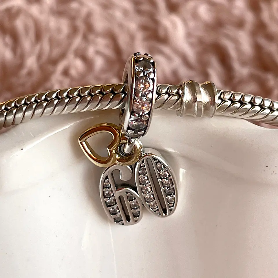 Charm número 60 colgante Plata 925 1