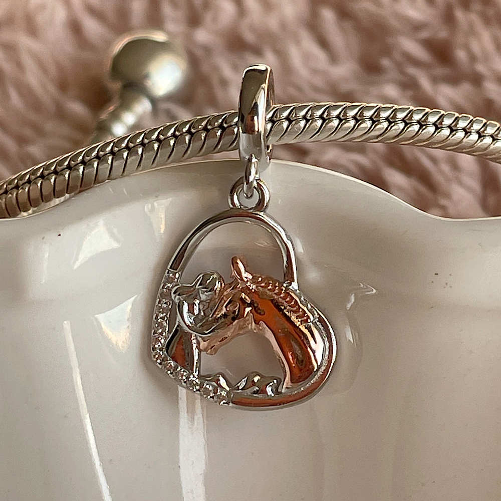 Charm Caballo Te Amo Plata 925