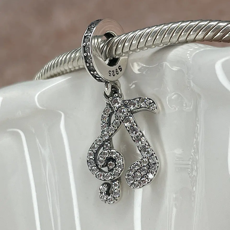 Charm Nota Musical Plata 925 3