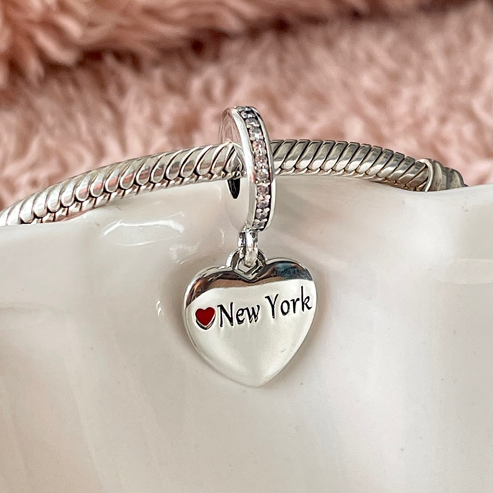 Charm Corazón New York Plata 925