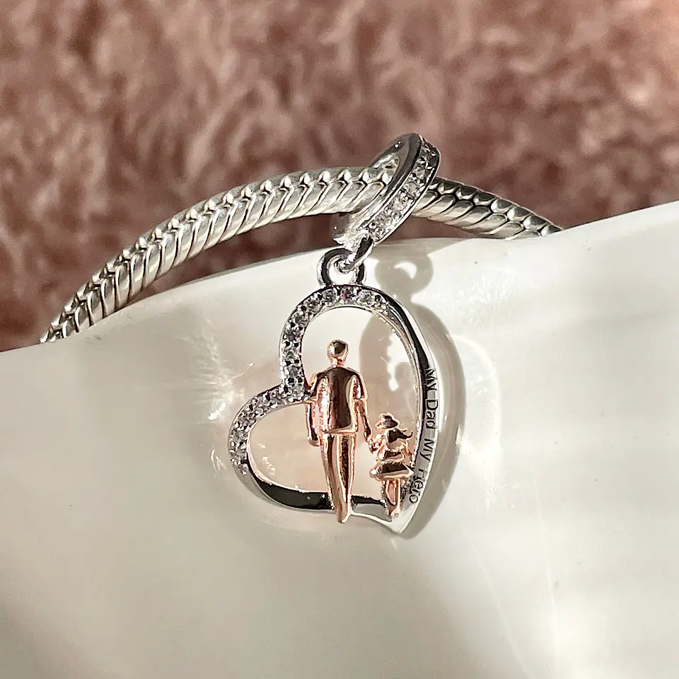 Charm Mi Papá mi Héroe, Plata 925 1