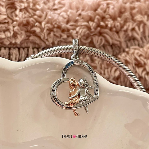 Charm Hermanas Unidas Plata 925
