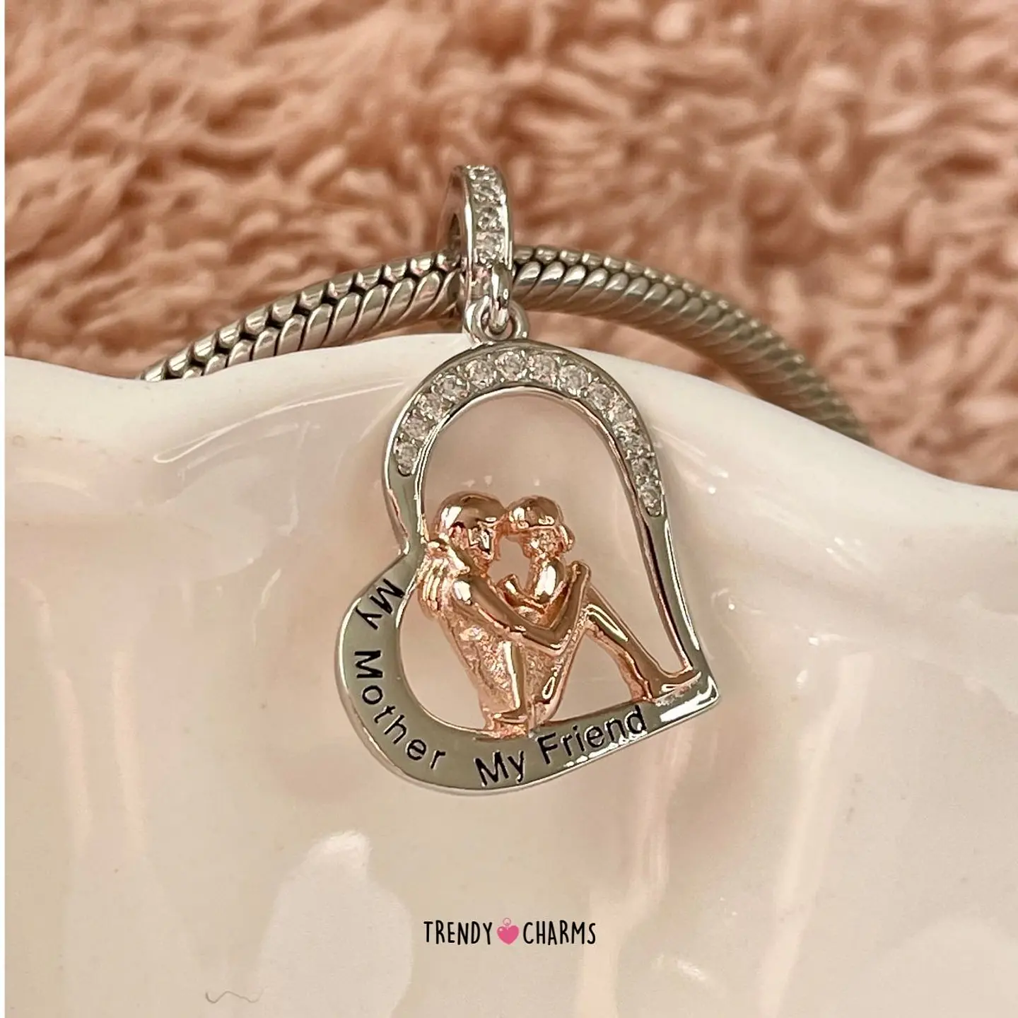 Charm Mi Madre Mi Amiga, Plata 925 1