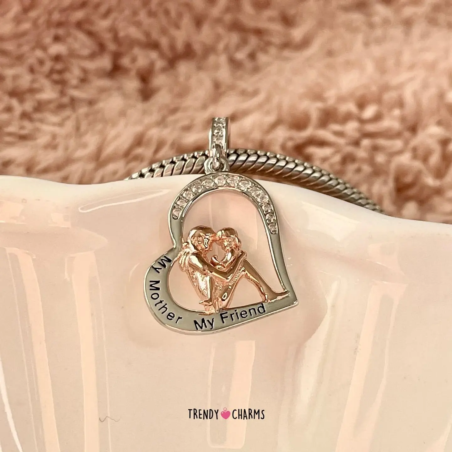 Charm Mi Madre Mi Amiga, Plata 925 2
