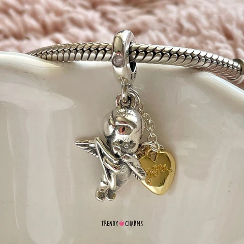Charm Cupido del Amor Plata 925