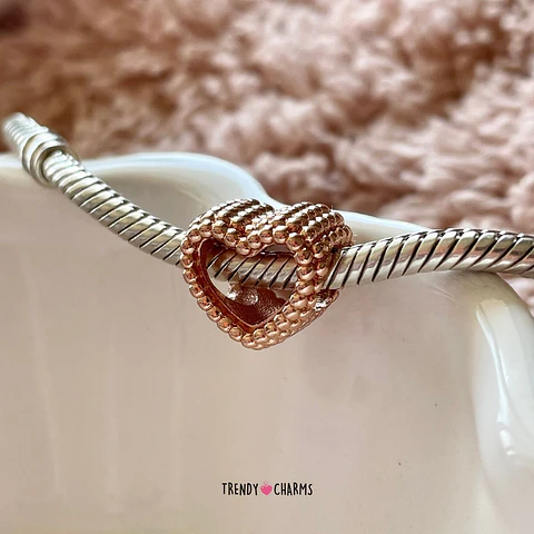 Charm Corazón Te Amo Rose Plata 925