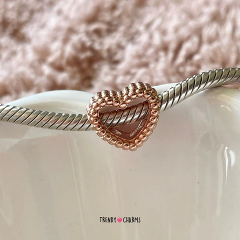 Charm Corazón Te Amo Rose Plata 925