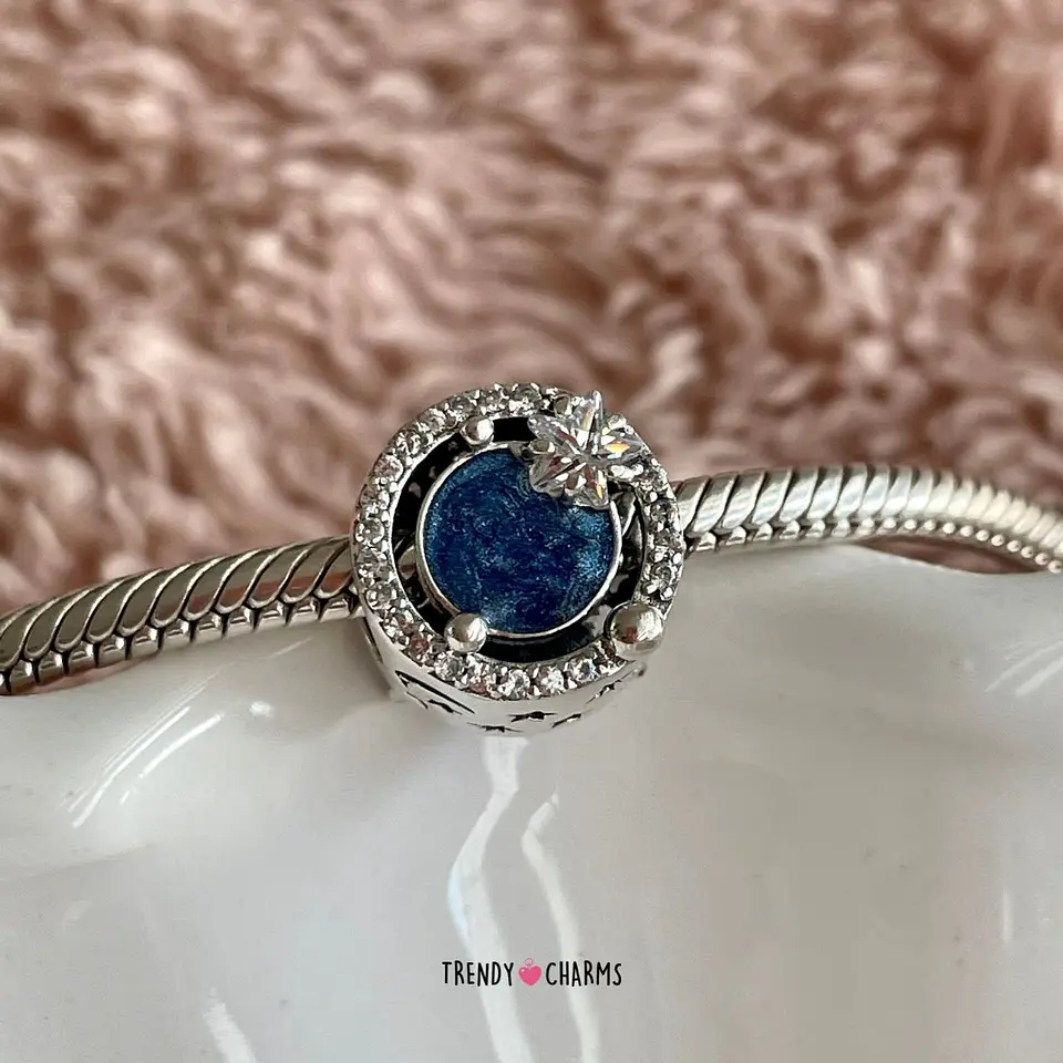 Charm Galaxia y Saturno Plata 925 4