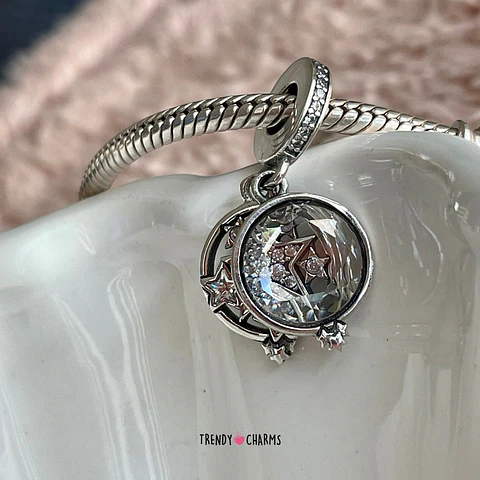 Charm Estrella Galáctica Resplandor Plata 925
