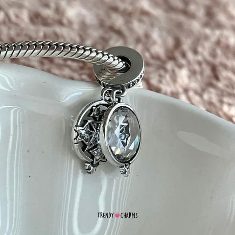 Charm Estrella Galáctica Resplandor Plata 925