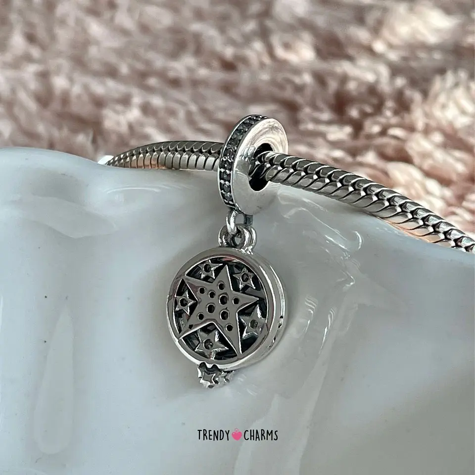Charm Estrella Galáctica Resplandor Plata 925 4