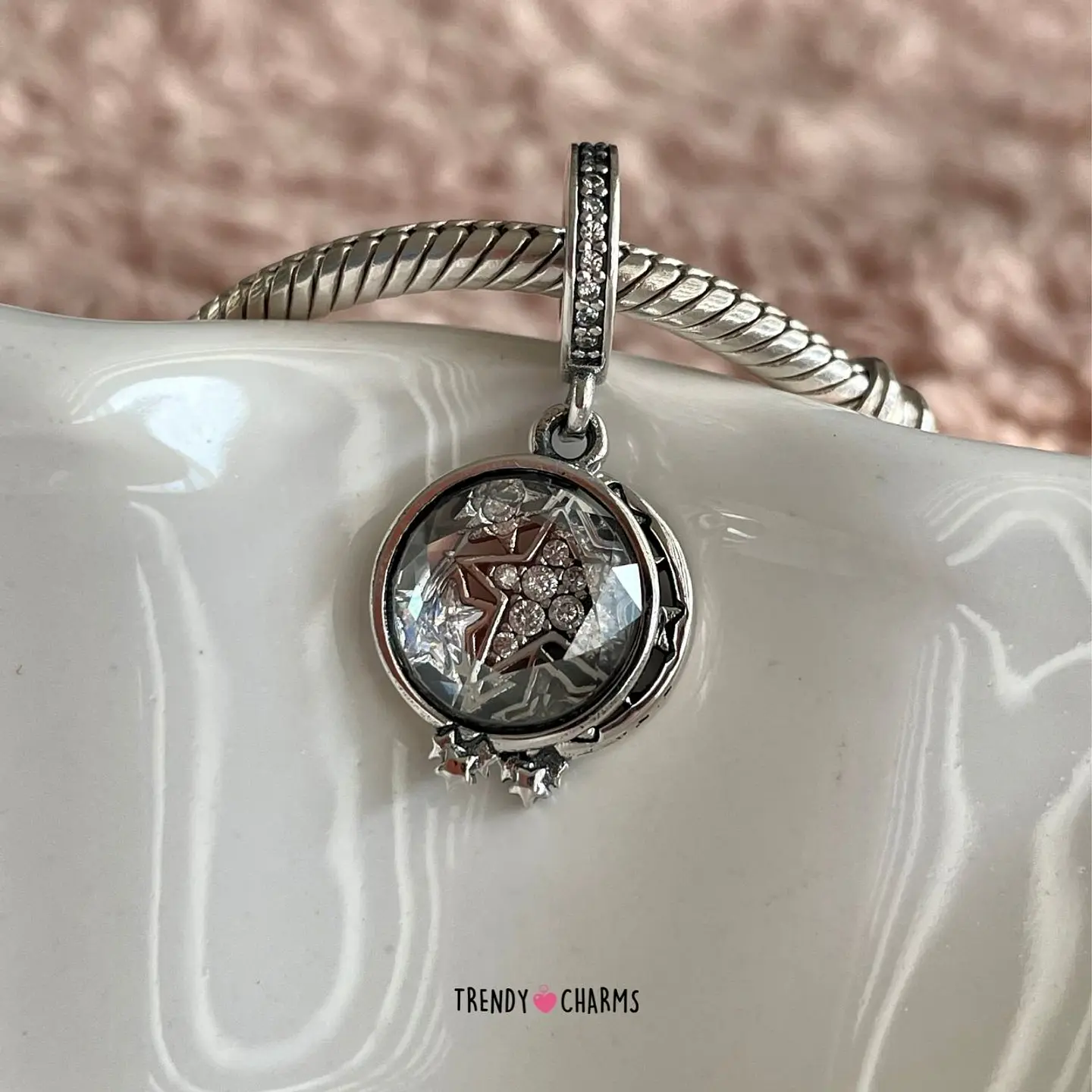 Charm Estrella Galáctica Resplandor Plata 925 5