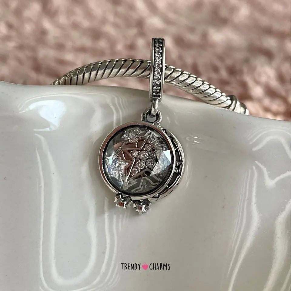 Charm Estrella Galáctica Resplandor Plata 925 5