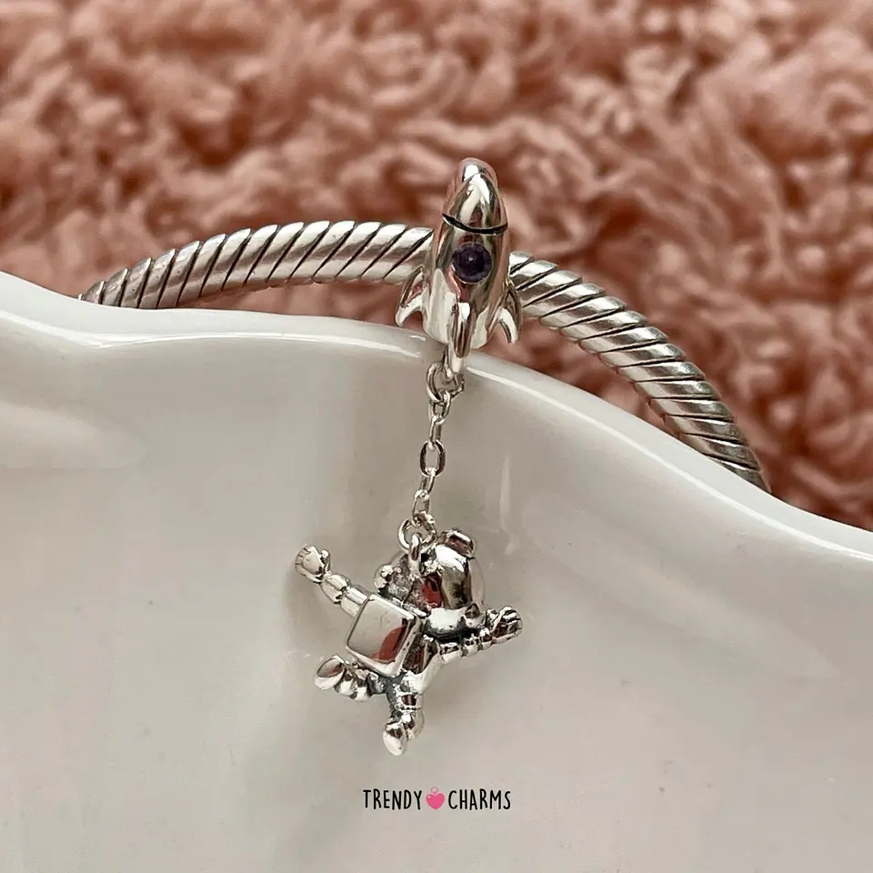 Charm Astronauta Colgante Plata 925 2
