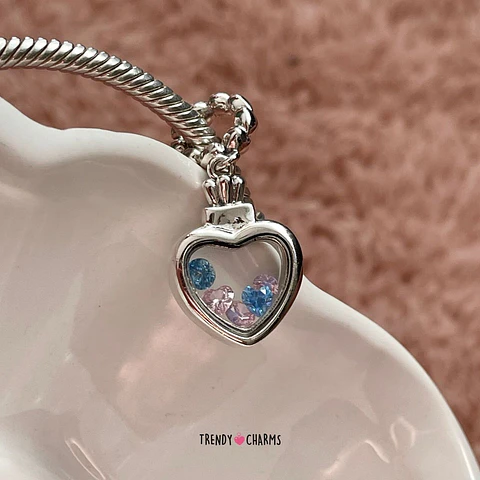 Charm Corazón Brillo de Amor Plata 925