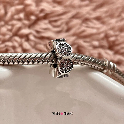 Separador circulos con flores Plata 925