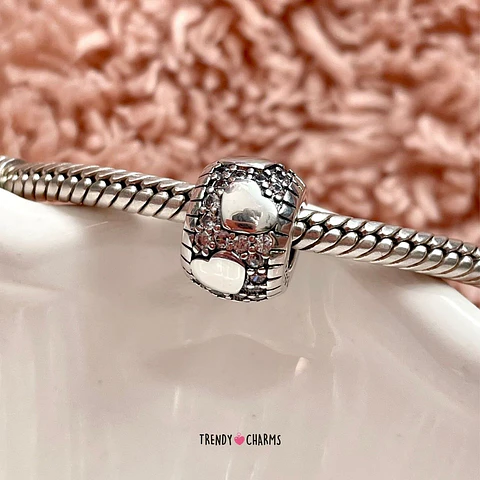 Separador Corazones y circones Plata 925