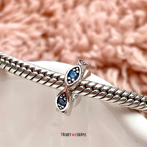 Separador ojos celestes Plata 925