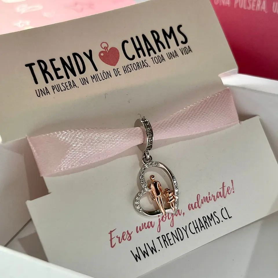Charm Mi Papá mi Héroe, Plata 925 4