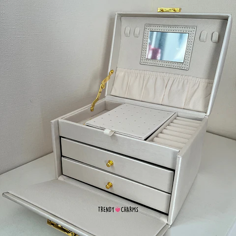 Joyero Maletín Glam Crema