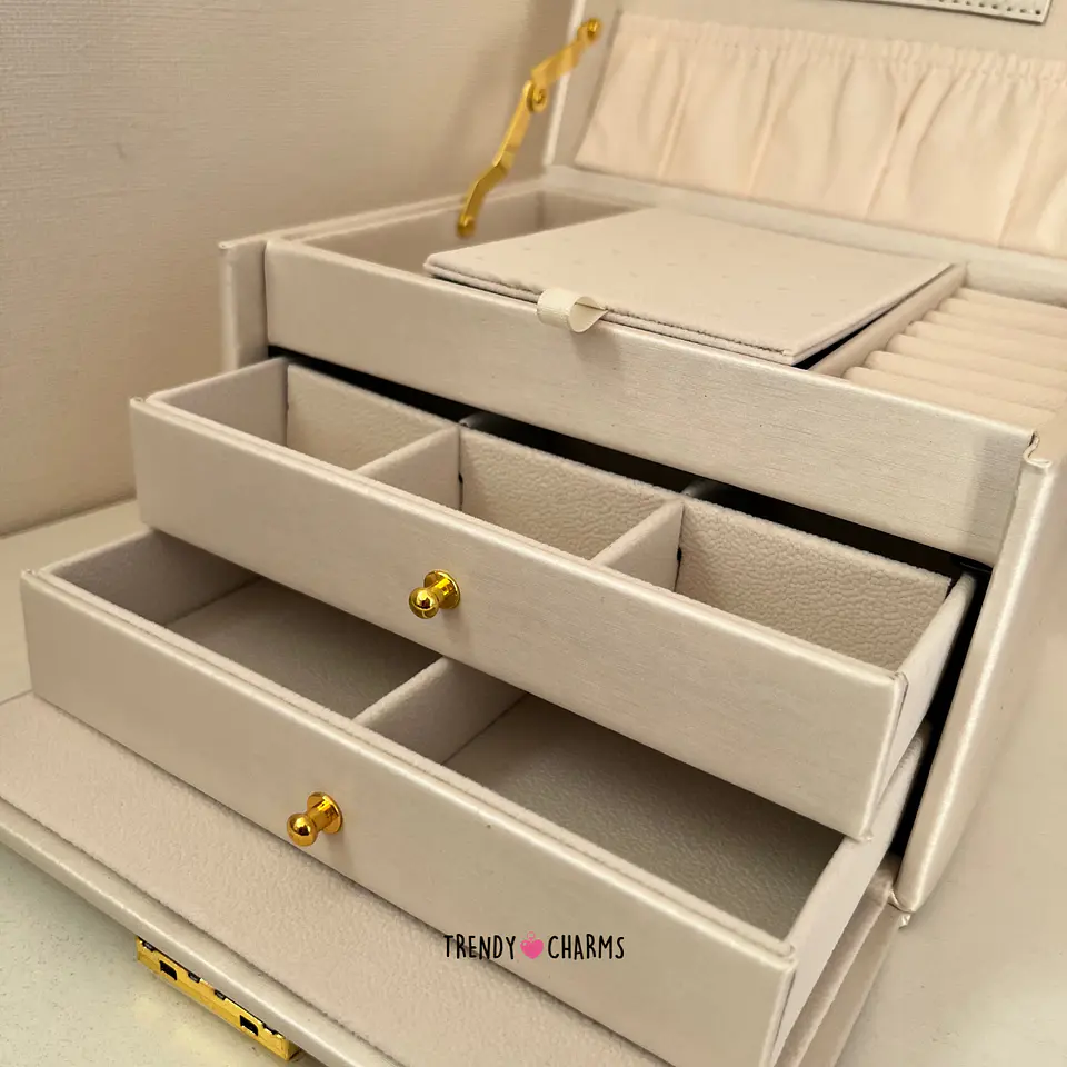 Joyero Maletín Glam Crema 2