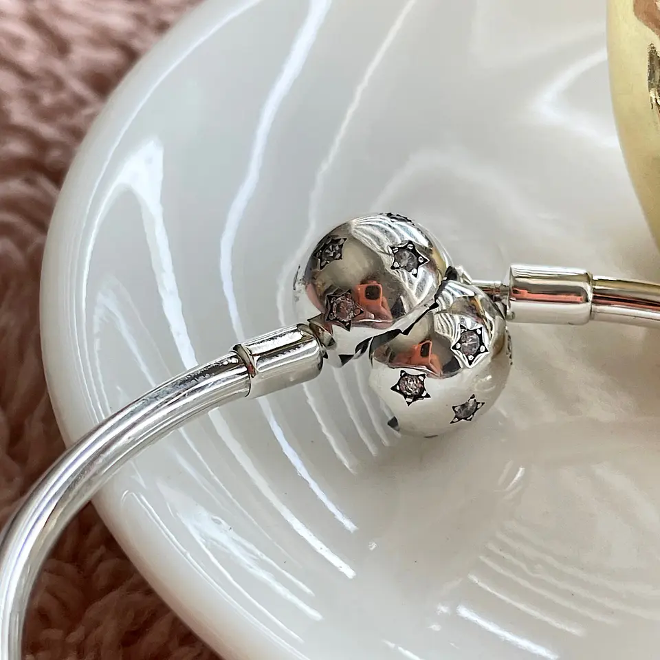 Pulsera Rígida Destello Estelar Plata 925 5