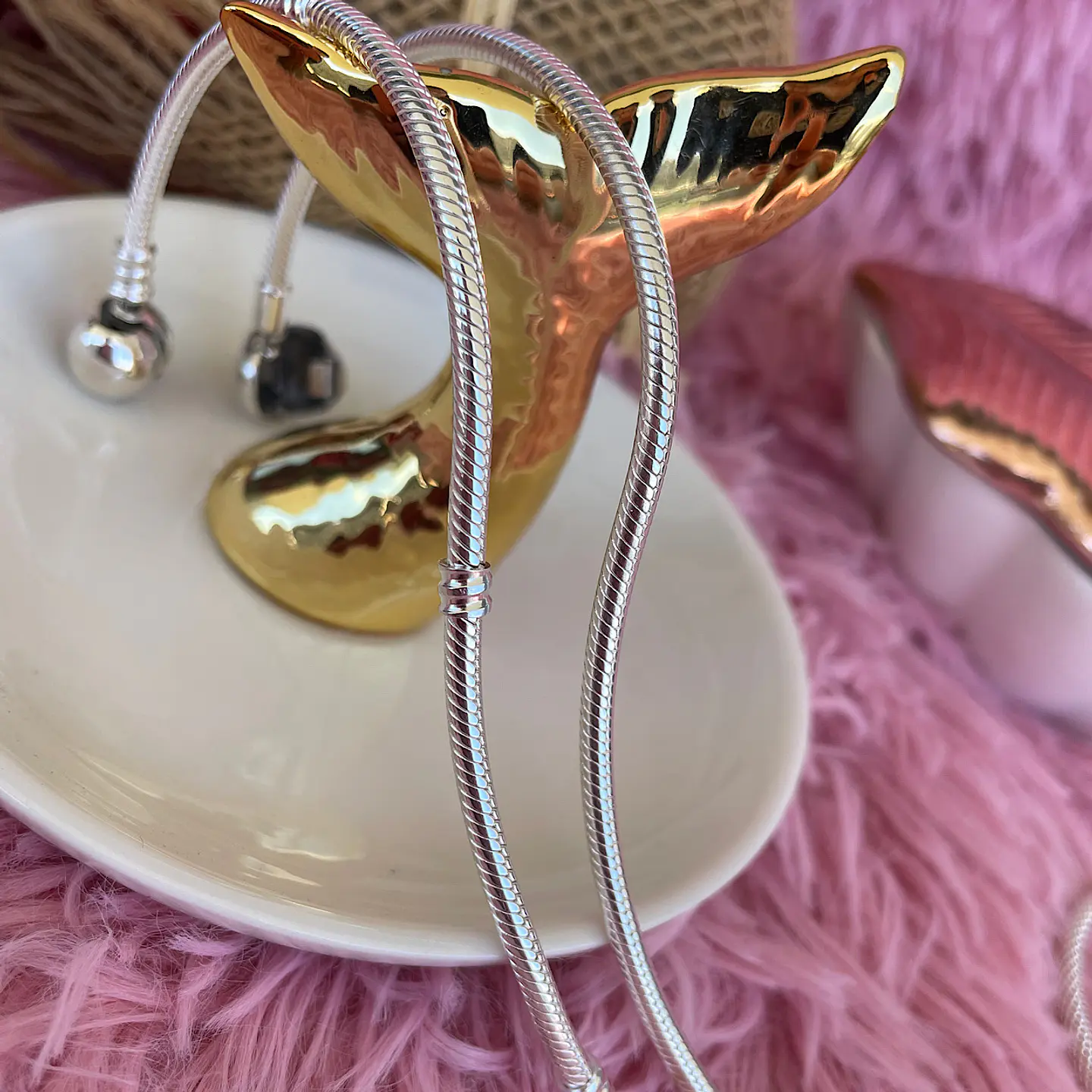 Pulsera semiflexible broche redondo plata 925 5