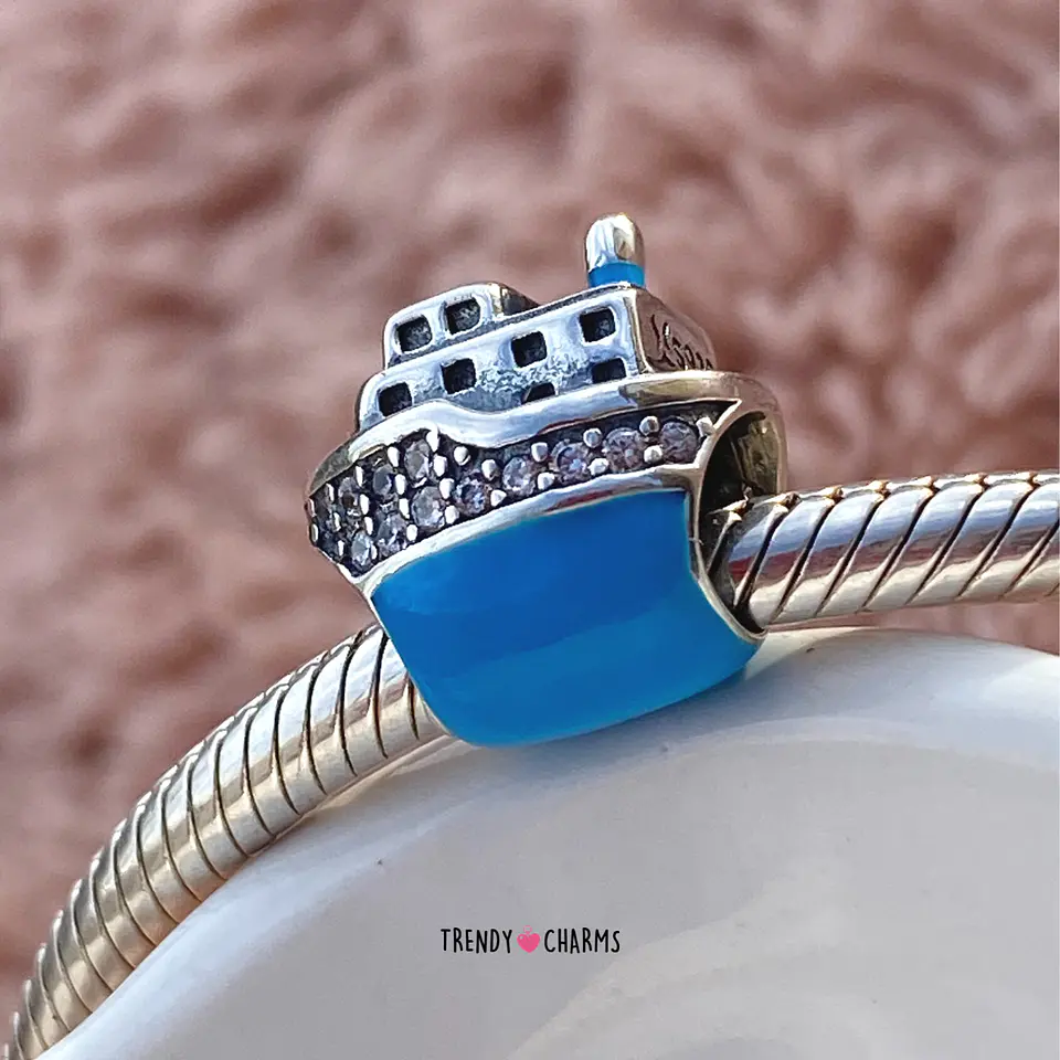 Charm Crucero Azul Plata 925 2