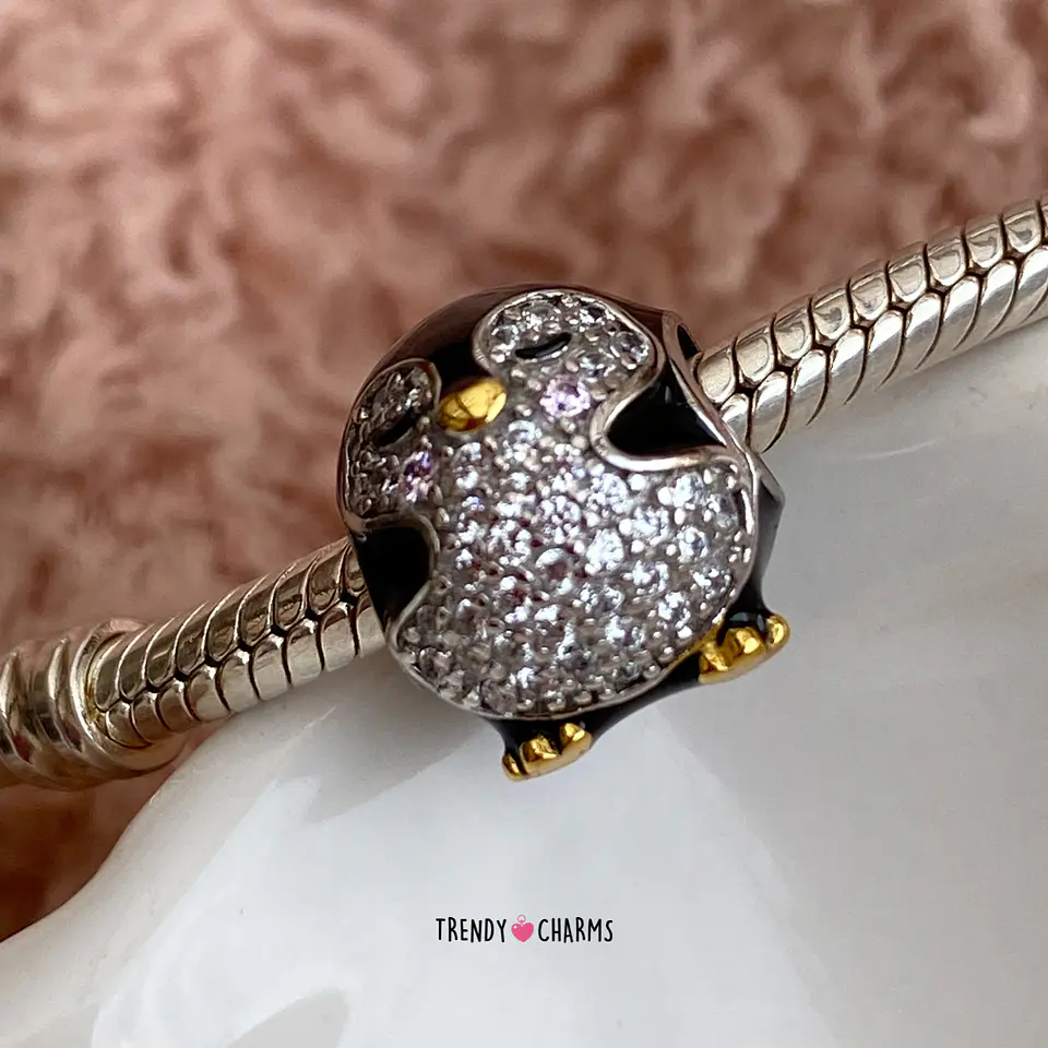 Charm Pingüino Enamorado Plata 925 3