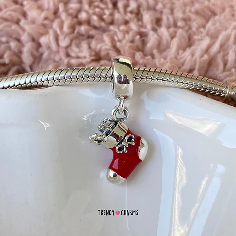 Charm Bota de Navidad Plata 925