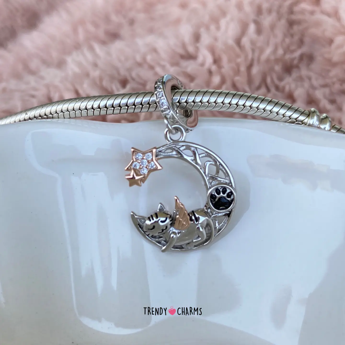 Charm Gato mi Ángel Plata 925 3