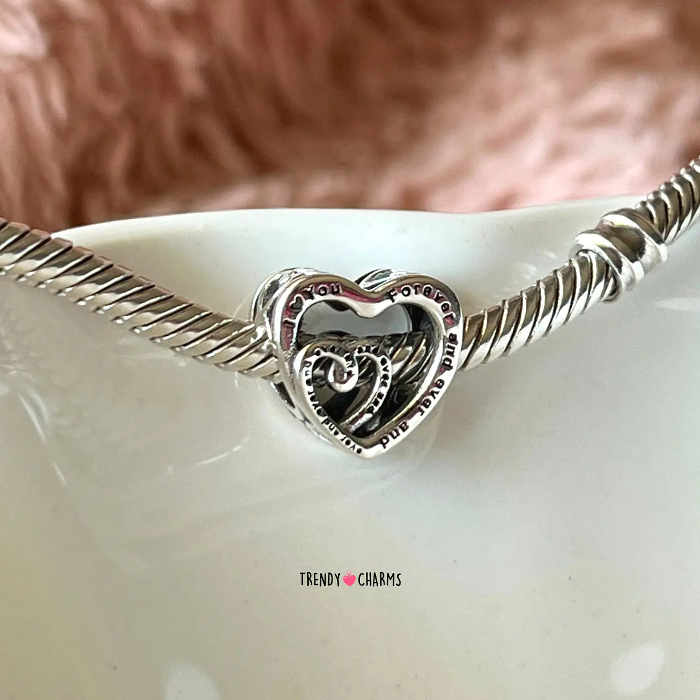 Charm Mamá Te Amo Por Siempre Plata 925 4