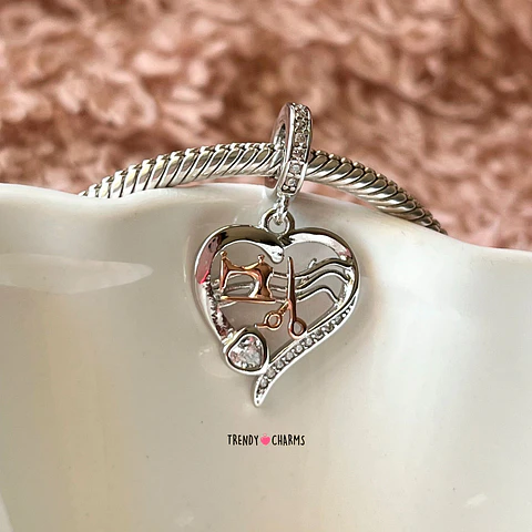 Charm Diseñadora de Moda Plata 925