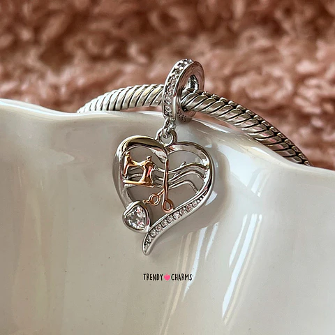 Charm Diseñadora de Moda Plata 925