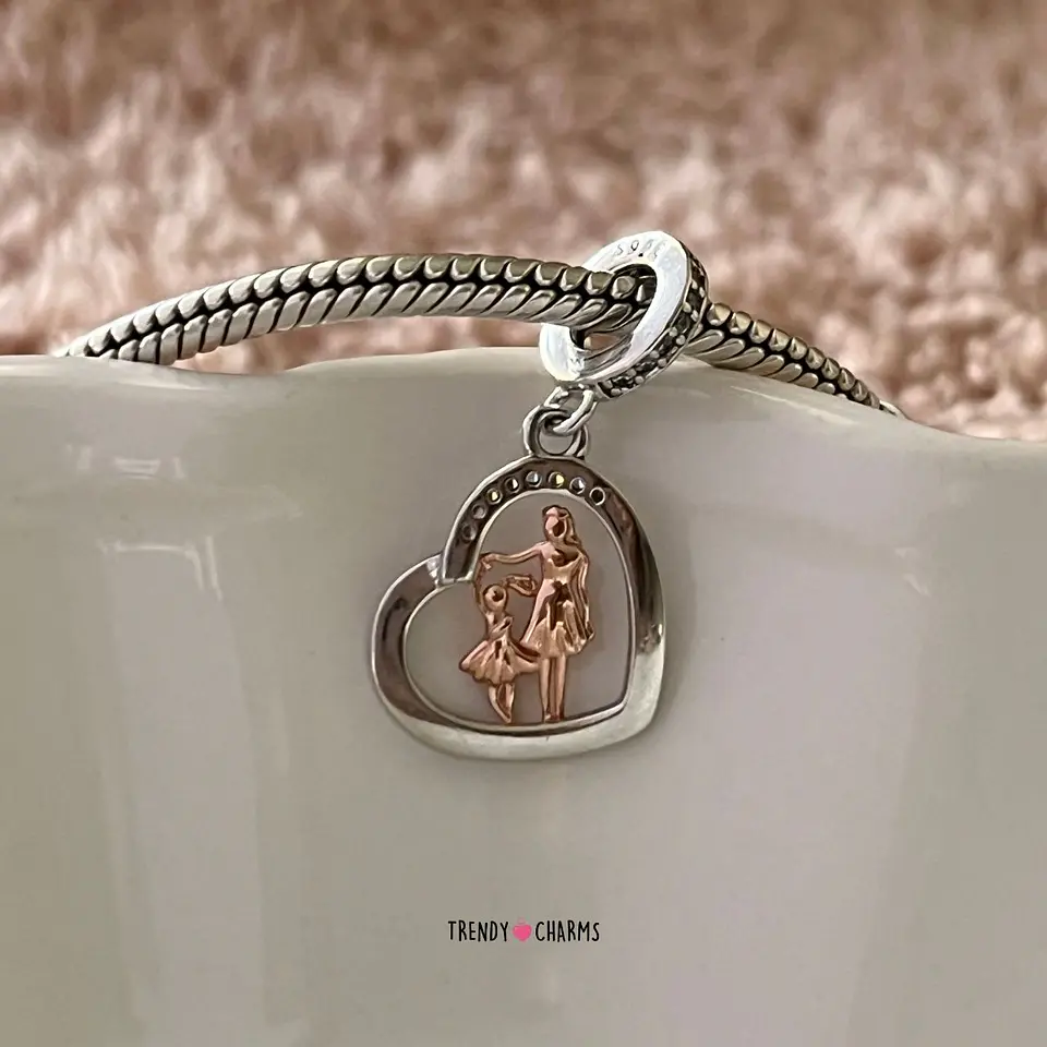 Charm Madre e Hija Amigas Por Siempre Plata 925 2