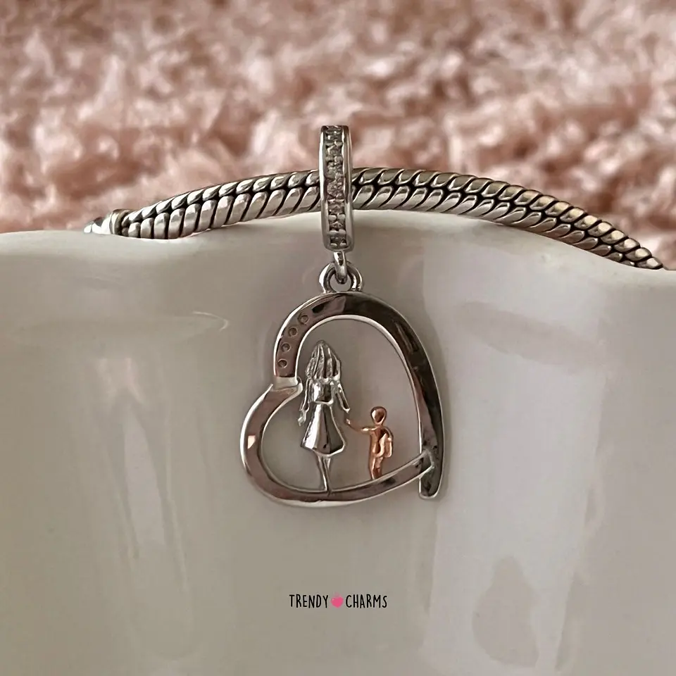 Charm Madre e Hijo Juntos Por Siempre Plata 925 3
