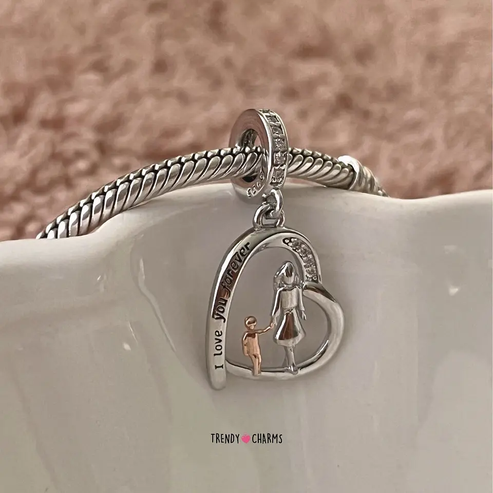 Charm Madre e Hijo Juntos Por Siempre Plata 925 2