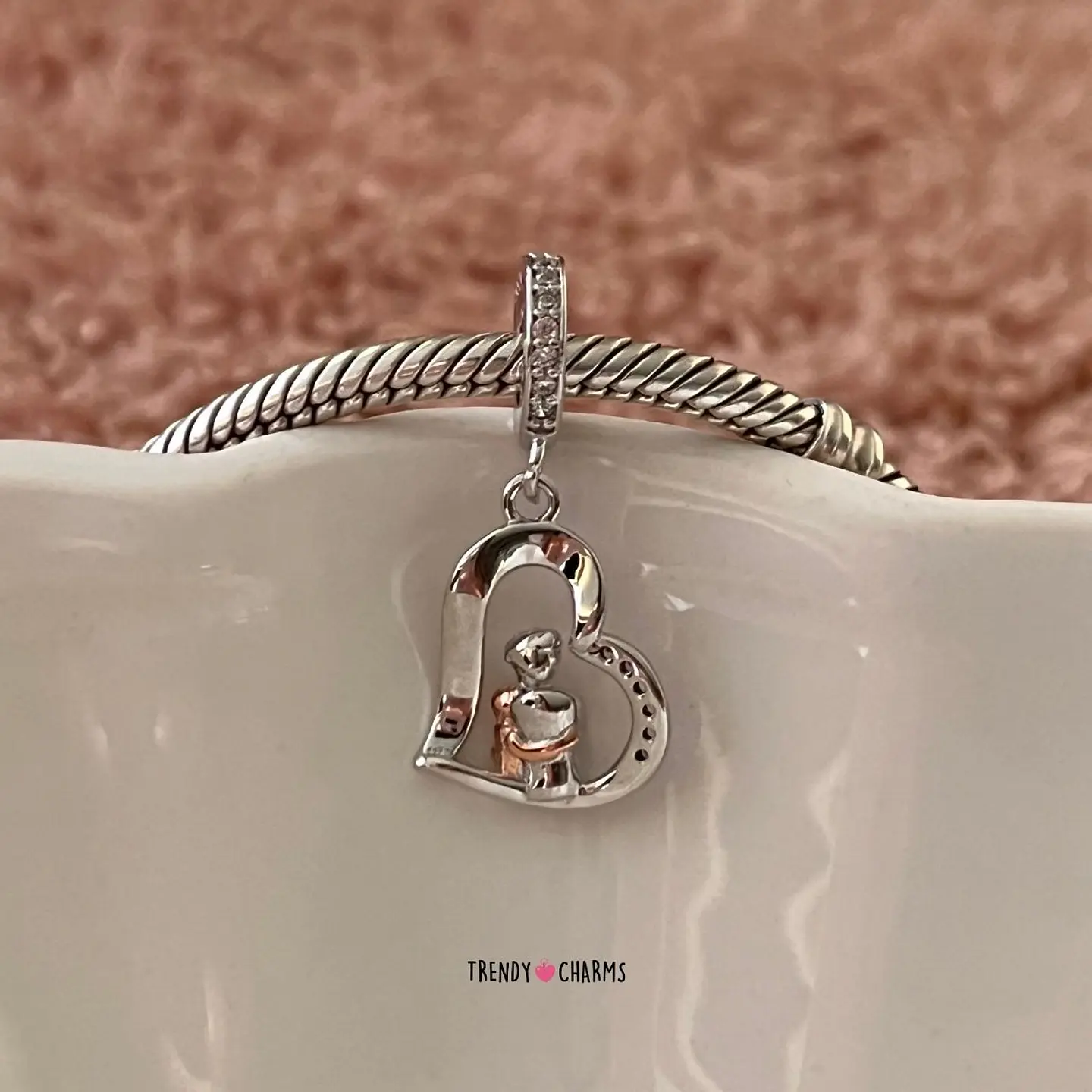 Charm Abuela y Nieta Por Siempre, PLata 925 4