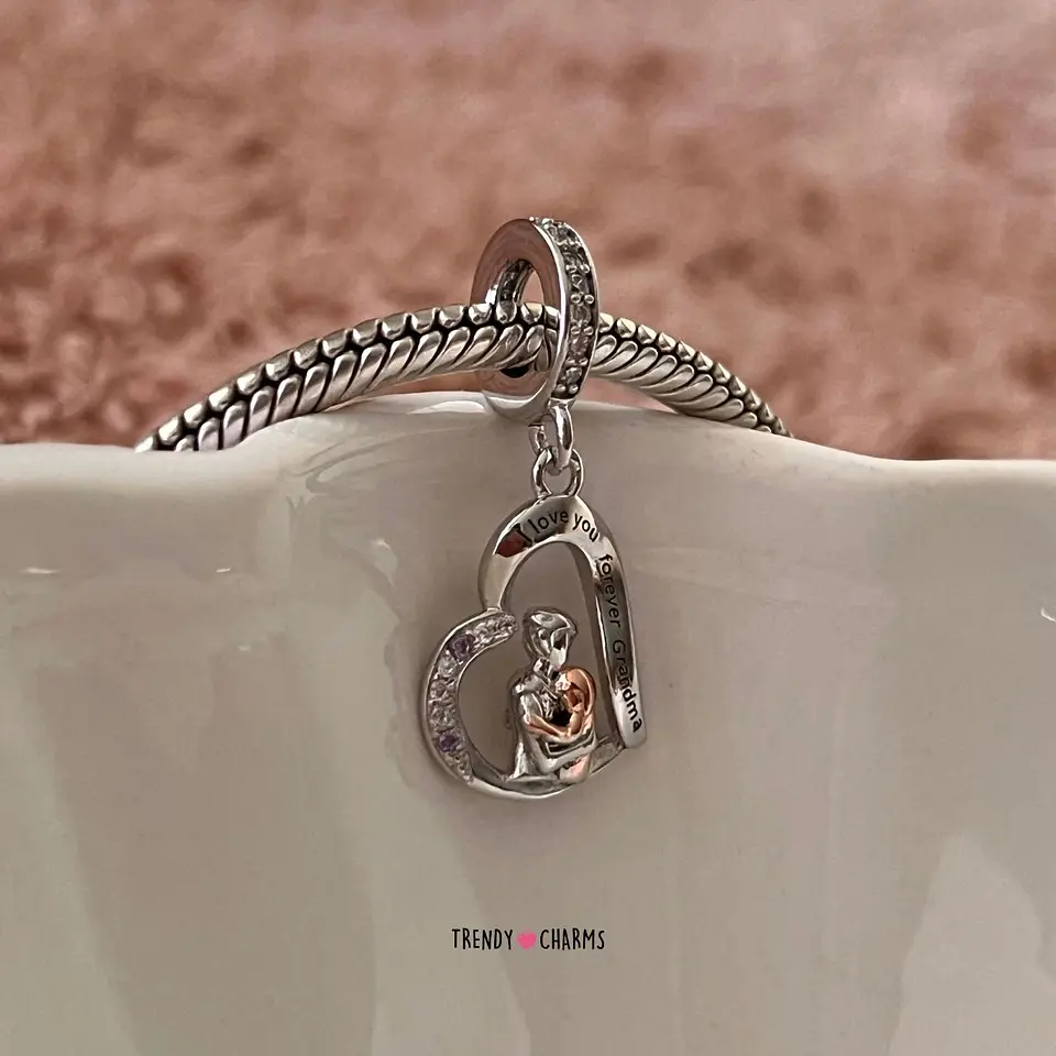 Charm Abuela y Nieta Por Siempre, PLata 925 3