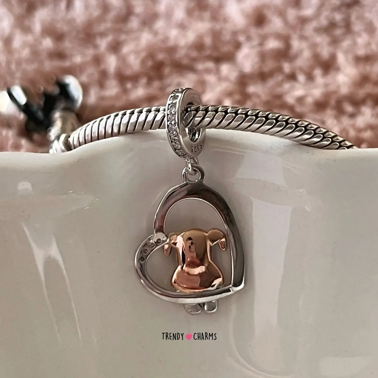 Charm Perro Boxer Te Amo Plata 925 3