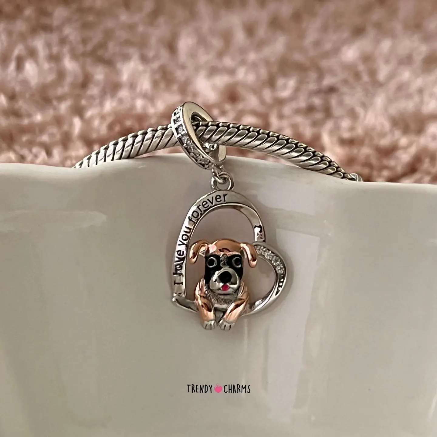 Charm Perro Boxer Te Amo Plata 925 1